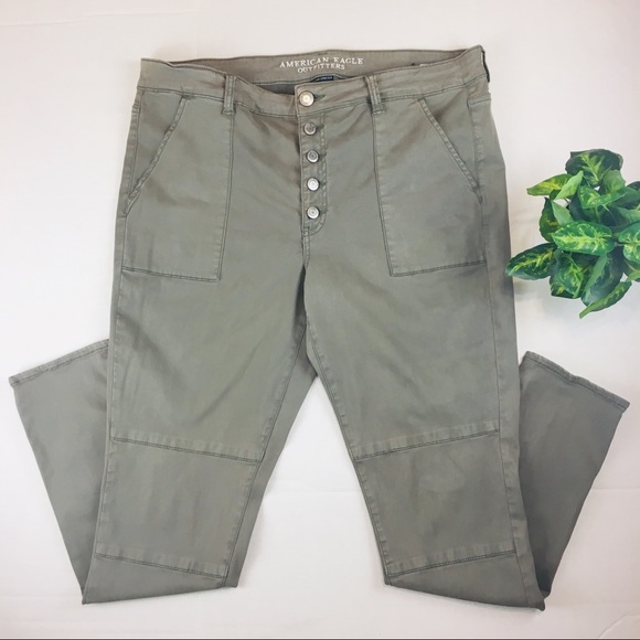 American Eagle Outfitters Denim - AEO Sateen X Jeggings - Olive